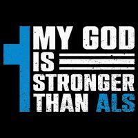 My God Is Stronger Than ALS - ALS Awareness Month Ribbon 7-Panel Snapback Hat