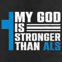 My God Is Stronger Than ALS - ALS Awareness Month Ribbon Golf Towel