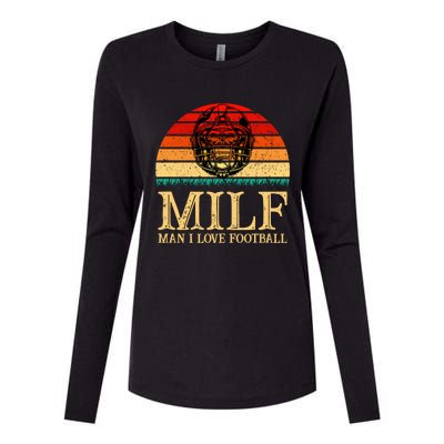 Milfmeaningful Gift I Love Football Funny Football Lover Great Gift Womens Cotton Relaxed Long Sleeve T-Shirt