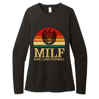 Milfmeaningful Gift I Love Football Funny Football Lover Great Gift Womens CVC Long Sleeve Shirt