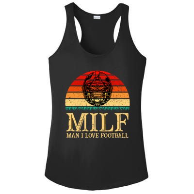 Milfmeaningful Gift I Love Football Funny Football Lover Great Gift Ladies PosiCharge Competitor Racerback Tank