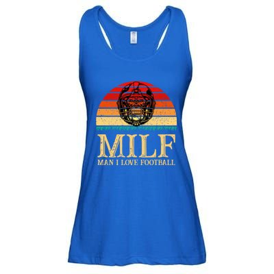 Milfmeaningful Gift I Love Football Funny Football Lover Great Gift Ladies Essential Flowy Tank