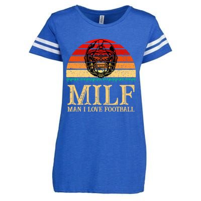 Milfmeaningful Gift I Love Football Funny Football Lover Great Gift Enza Ladies Jersey Football T-Shirt