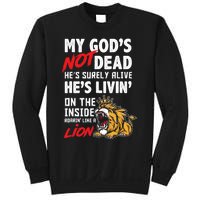 My God Is Not Dead Lion Jesus Christ Christian Faith Sweatshirt