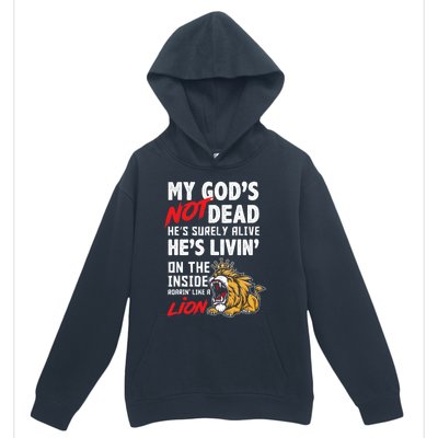 My God Is Not Dead Lion Jesus Christ Christian Faith Urban Pullover Hoodie