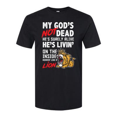 My God Is Not Dead Lion Jesus Christ Christian Faith Softstyle CVC T-Shirt