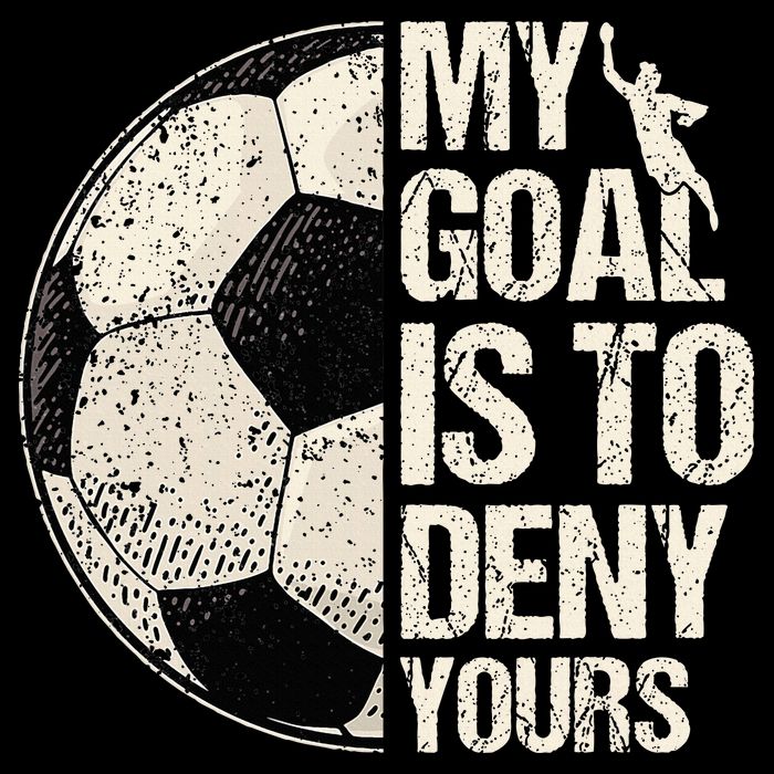 My Goal Is To Deny Yours Soccer Goalie Distressed Goalkeeper Sustainable Bucket Hat
