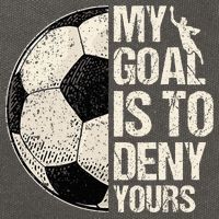 My Goal Is To Deny Yours Soccer Goalie Distressed Goalkeeper Cotton Canvas Backpack