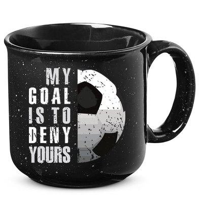 My Goal Is To Deny Yours Soccer Goalie Distressed Goalkeeper 15oz Campfire Ceramic Mug
