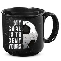 My Goal Is To Deny Yours Soccer Goalie Distressed Goalkeeper 15oz Campfire Ceramic Mug