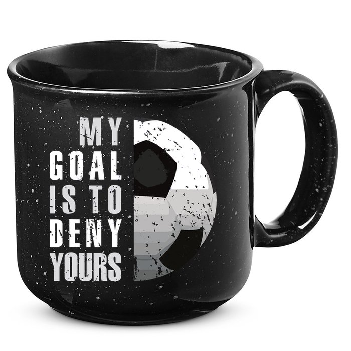 My Goal Is To Deny Yours Soccer Goalie Distressed Goalkeeper 15oz Campfire Ceramic Mug
