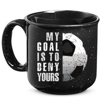 My Goal Is To Deny Yours Soccer Goalie Distressed Goalkeeper 15oz Campfire Ceramic Mug
