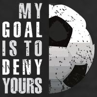 My Goal Is To Deny Yours Soccer Goalie Distressed Goalkeeper Golf Towel