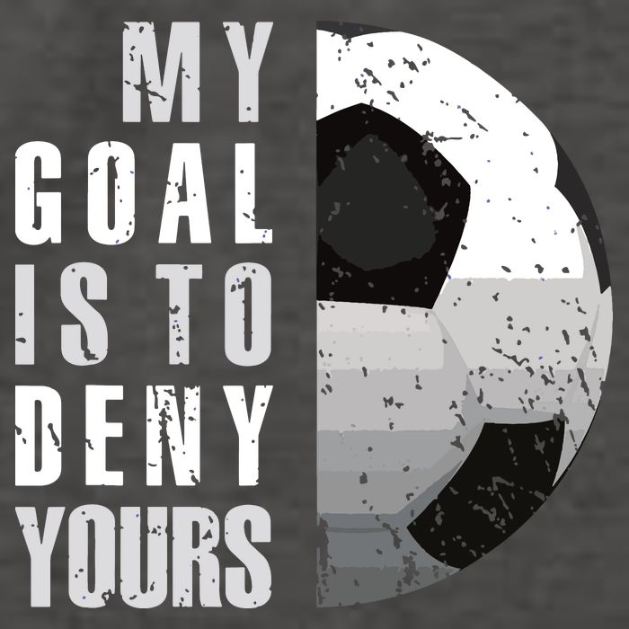 My Goal Is To Deny Yours Soccer Goalie Distressed Goalkeeper Premium T-Shirt