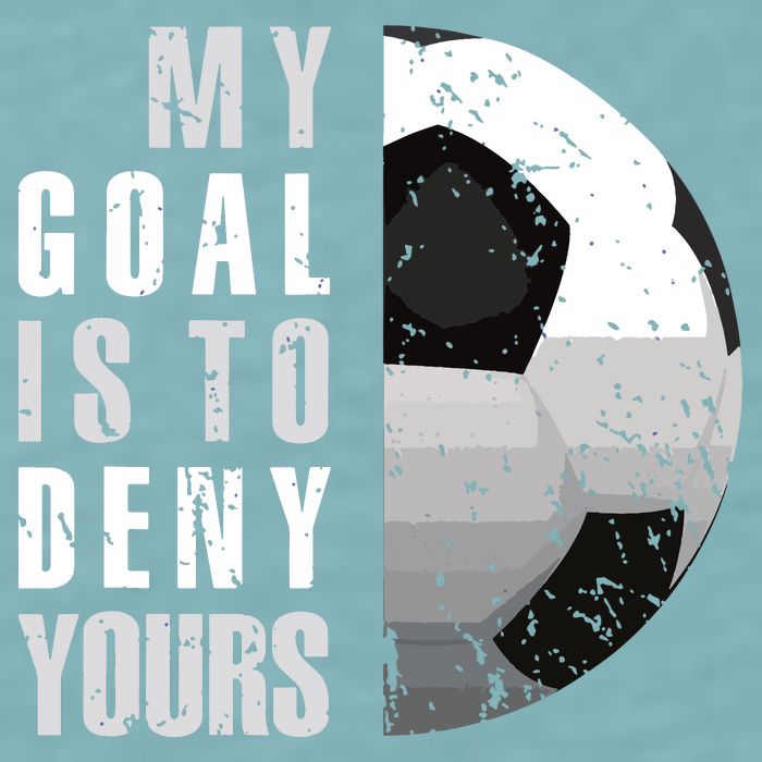 My Goal Is To Deny Yours Soccer Goalie Distressed Goalkeeper Sueded Cloud Jersey T-Shirt