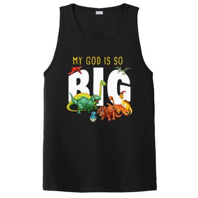 My God Is So Big Christian Faith Dinosaur PosiCharge Competitor Tank