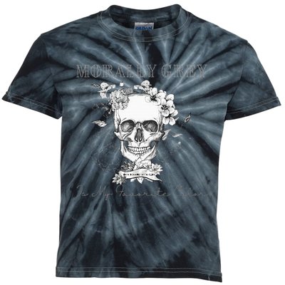 Morally Grey Is My Favorite Color Skeleton Kids Tie-Dye T-Shirt