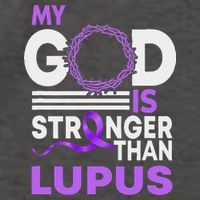 My God Is Stronger Than Lupus Awareness Ribbon Vector Backpack