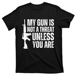 My Gun Is Not A Threat Unless You Are T-Shirt