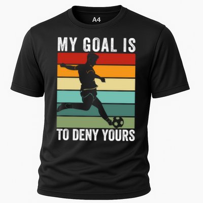 My Goal Is To Deny Yours Vintage Funny Soccer Gift Performance Shirt