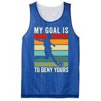 My Goal Is To Deny Yours Vintage Funny Soccer Gift Mesh Reversible Basketball Jersey Tank