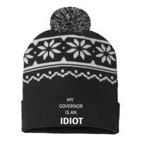 My Governor Is An Idiot USA-Made Snowflake Beanie