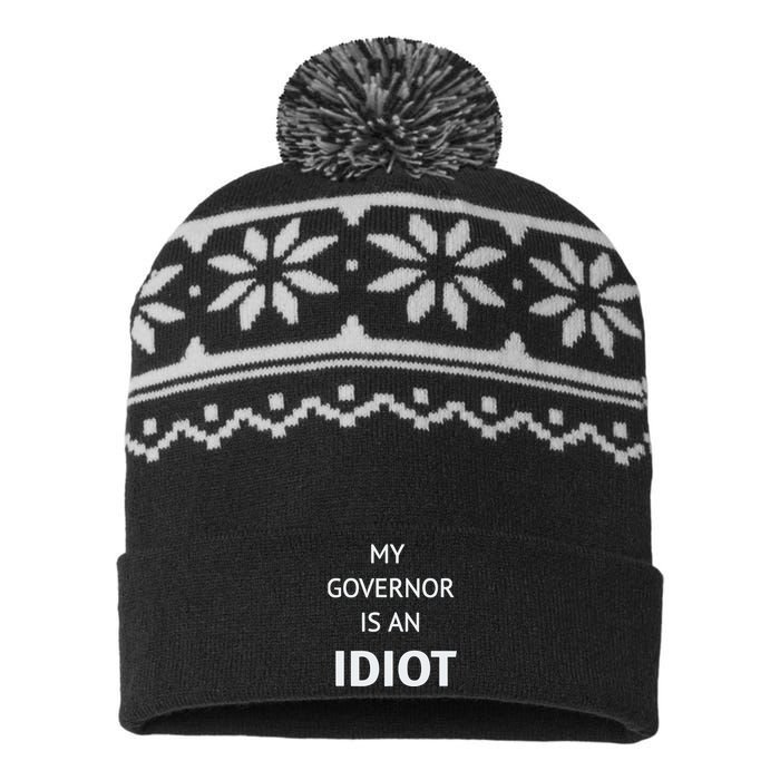 My Governor Is An Idiot USA-Made Snowflake Beanie