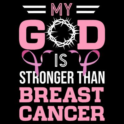My God Is Stronger Than Breast Cancer Awareness Christian T-Shirt