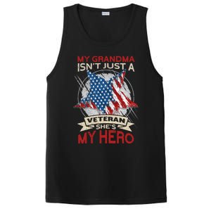 My Grandma Is My Hero Usa Flag Proud American Veteran Mom Great Gift PosiCharge Competitor Tank