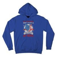 My Grandma Is My Hero Usa Flag Proud American Veteran Mom Great Gift Tall Hoodie