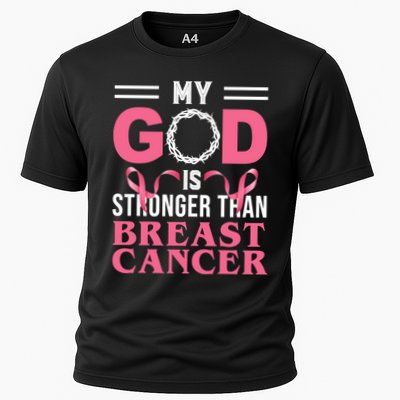 My God Is Stronger Than Breast Cancer Performance Shirt