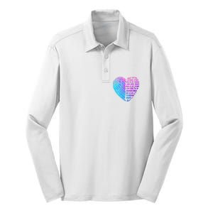 My Grandma Is My Guardian Angel Shirts I Am Her Grandchild Silk Touch Performance Long Sleeve Polo