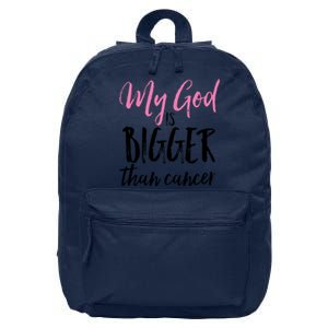 My God Is Bigger Than Cancer 16 in Basic Backpack