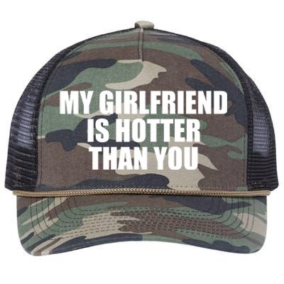 My Girlfriend Is Hotter Than You Retro Rope Trucker Hat Cap