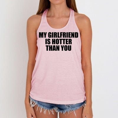 My Girlfriend Is Hotter Than You Women's Knotted Racerback Tank