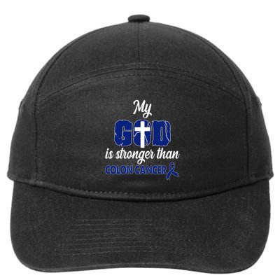 My God Is Stronger Than Colon Cancer 7-Panel Snapback Hat