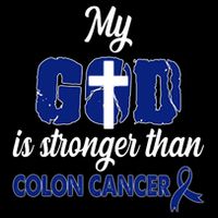My God Is Stronger Than Colon Cancer 16 in Basic Backpack