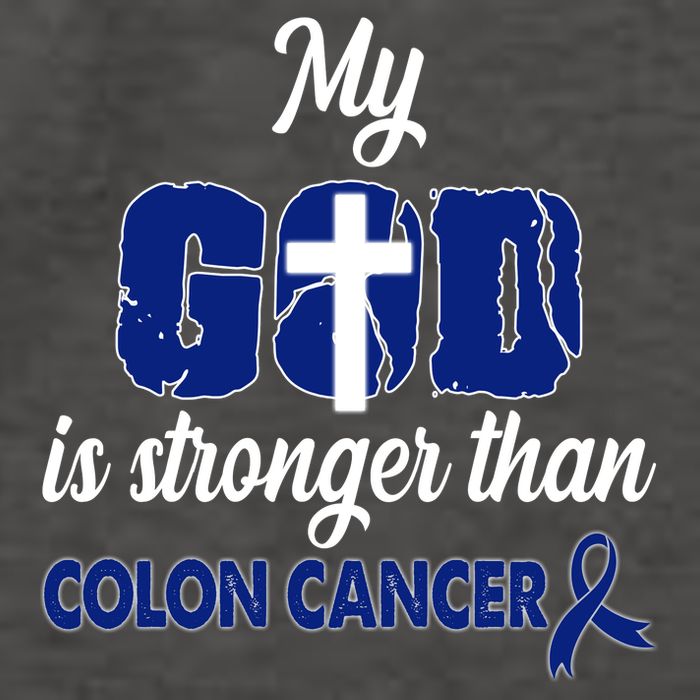 My God Is Stronger Than Colon Cancer Vector Backpack