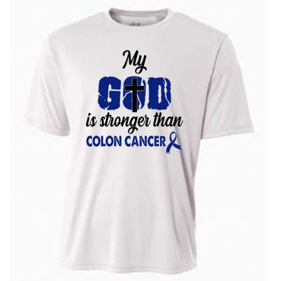 My God Is Stronger Than Colon Cancer Cooling Performance Crew T-Shirt