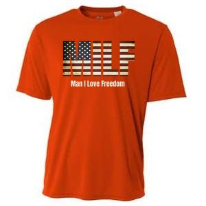 Milf Gift I Love Freedom Gift Usa Gift Cooling Performance Crew T-Shirt