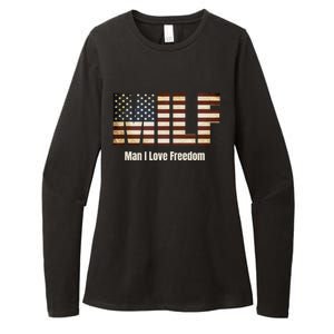 Milf Gift I Love Freedom Gift Usa Gift Womens CVC Long Sleeve Shirt