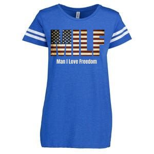 Milf Gift I Love Freedom Gift Usa Gift Enza Ladies Jersey Football T-Shirt