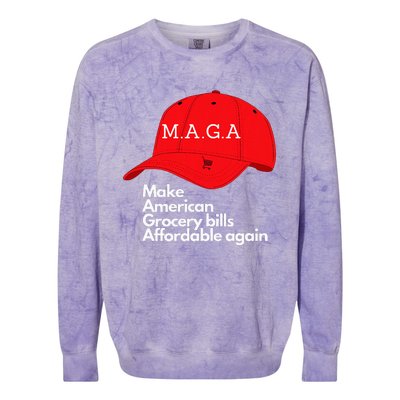 Maga Grocery Inflation Cost Of Living Colorblast Crewneck Sweatshirt