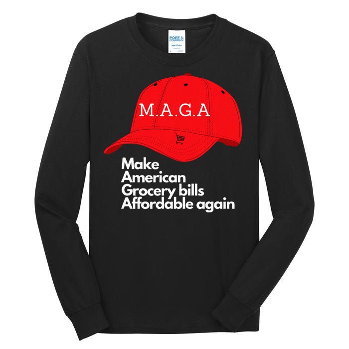 Maga Grocery Inflation Cost Of Living Tall Long Sleeve T-Shirt