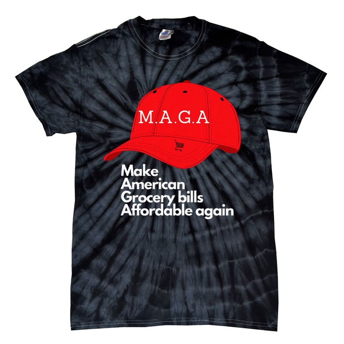 Maga Grocery Inflation Cost Of Living Tie-Dye T-Shirt