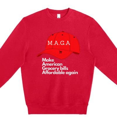 Maga Grocery Inflation Cost Of Living Premium Crewneck Sweatshirt