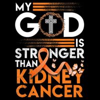 My God Is Stronger Than Kidney Cancer Awareness Tall T-Shirt