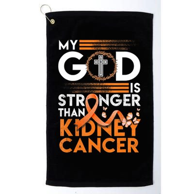 My God Is Stronger Than Kidney Cancer Awareness Golf Towel