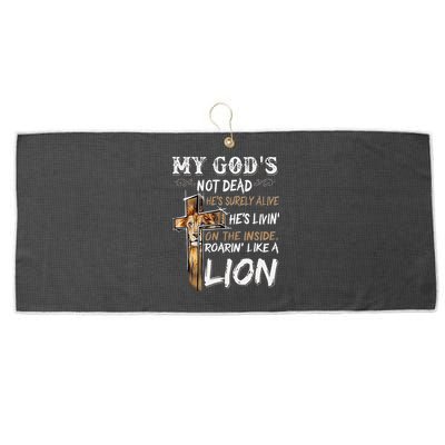 My God Is Not Dead Large Microfiber Waffle Golf Towel