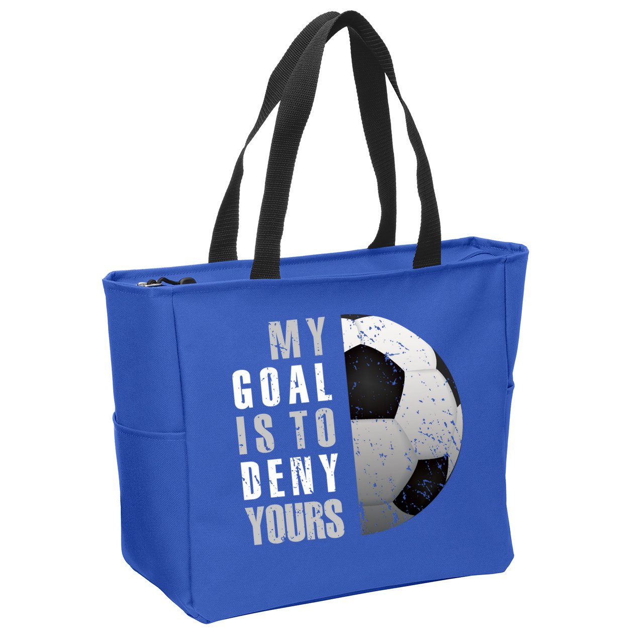 My Goal Is To Deny Yours Soccer Goalie Gift Christmas Gift Zip Tote Bag